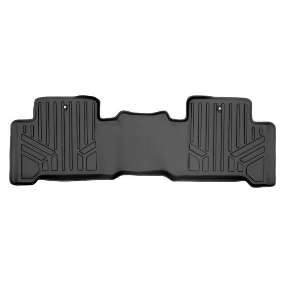 SMARTLINER Custom Fit Floor Mats 2nd Row Liner Black Compatible With 2007-2013 Acura MDX