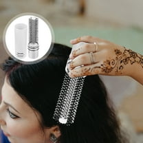 LOLIPPYY White Anti-Static Round Hairbrush for Smooth Blow Drying and Effective Hair Styling