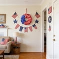 thumbnail image 4 of 4th of July Wreath for Front Door, Red White and Blue Patriotic Wreath, Memorial Day Summer Wreath, All-Weather Farmhouse Outdoor Holiday Decoration, 4 of 6