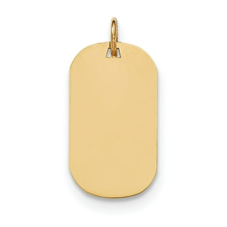 14k Solid Yellow Gold .011 Gauge Engraveable Dog Tag Disc Charm