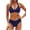 Deep Blue, variant on Womens Two Piece Bikini Swimsuit Halter Top and Bottoms Bathing Suit Beach Vacation Set   S