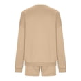 thumbnail image 6 of Track Suits for Women Set Long Sleeve Crewneck Sweatshirt and Shorts 2 Piece Matching Set Spring Fall Sweat Shorts Sets, 6 of 7