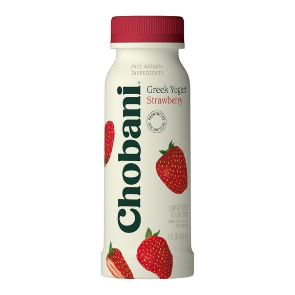 Chobani Low-Fat Greek Yogurt Drink Strawberry 7 fl oz Bottle