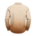 thumbnail image 5 of CCRFTGI Men's Shirts Button Down Long Sleeve Business Casual Dress Shirt Wrinkle Free Stretch Lightweight Texture Light Brown 5XL, 5 of 5