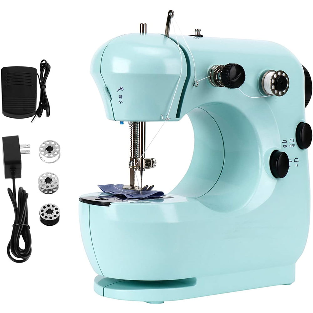 Green,American Standard Gets Mini Sewing Machine Electric Sewing Machine Household Portable Tailor Sewing Machine with Extended Table