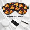 thumbnail image 4 of Naloa Cartoon Pizza Print Sleep Mask for Sleeper, Light Blocking Sleeping Eye Mask for Women Men, Eye Shade with Adjustable Strap for Travel, Nap,Meditation, 4 of 7
