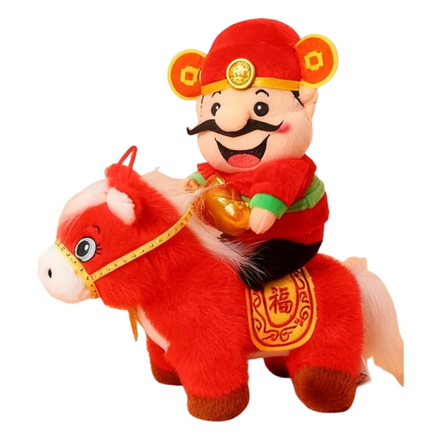 Adorno de peluche de Año Nuevo, Dios de la Riqueza, mascota de recuerdo Estilo C