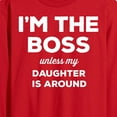 thumbnail image 2 of Instant Message - I'm The Boss Unless Daughter Is Around - Men's Long Sleeve T-Shirt, 2 of 5