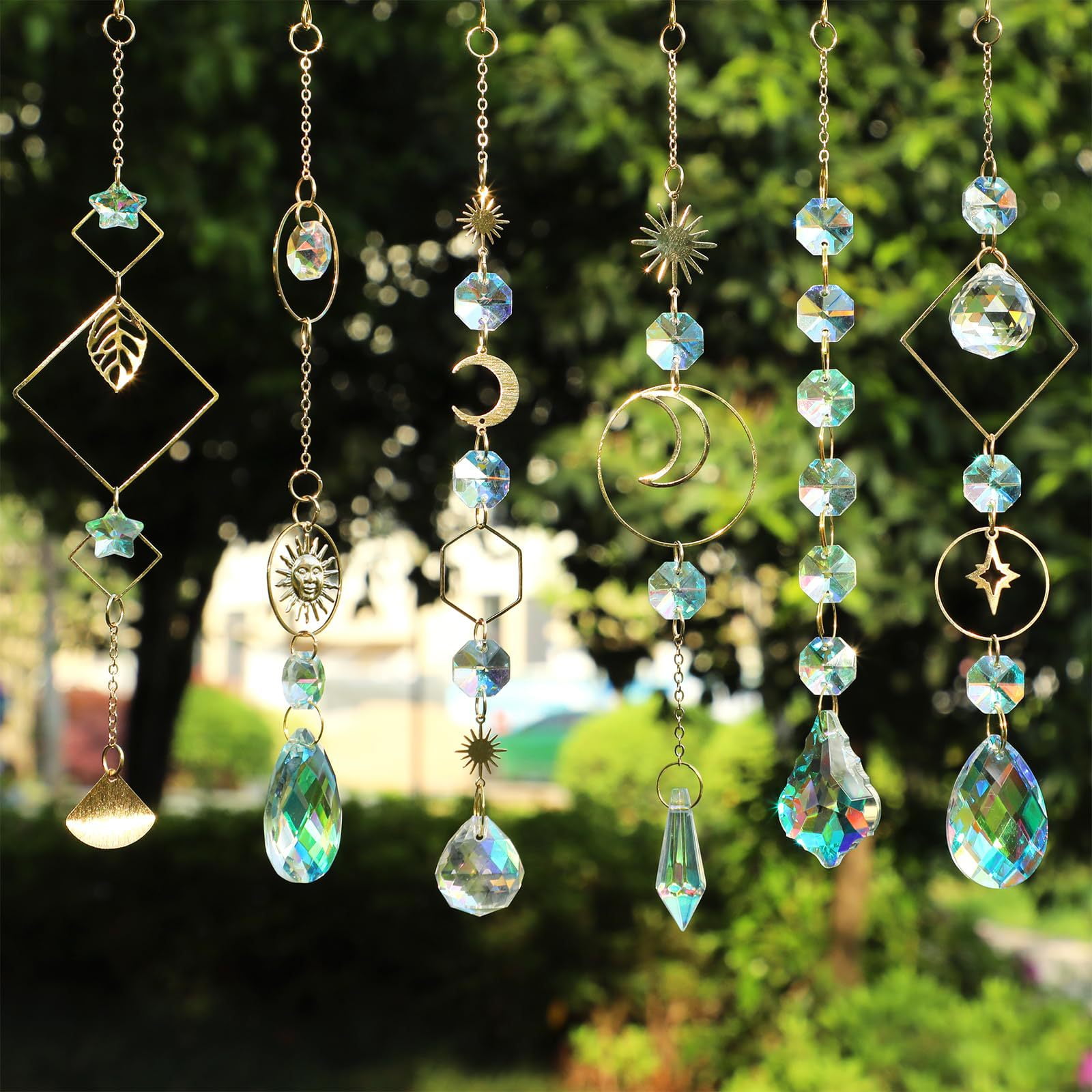 DIY Suncatchers, 400 pcs Sun Catchers Making Supplies Kit Art and Crafts for Adults Prism Hanging Decorative Suncatcher with Crystals Rainbow Maker for Indoor Windows Office Home Decor