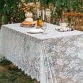 thumbnail image 2 of Namzi Lace Tablecloth Rectangular Table Cover for Kitchen Dinning Wedding Party Decoration -SIZE F:59*102inch,White F, 2 of 5