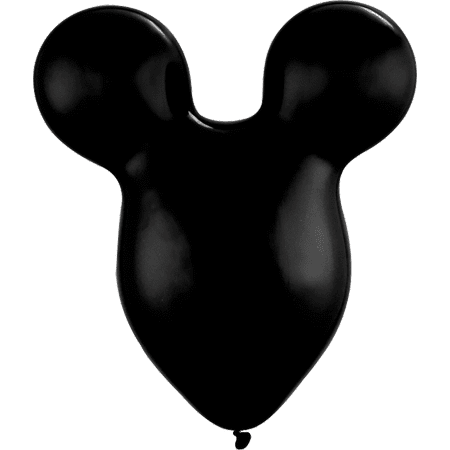 Disney 15" 2 Count All Occasion Black Mickey Ears Balloon, All Ages