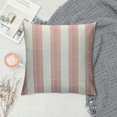 thumbnail image 2 of COMIO  Pillowcase Pink Stripes, Abstract Pink White Vertical Parallel Stripes Comfortable Throw Pillow Case Square Cushion Decorative for Couch Bed Home Car, 2 of 5