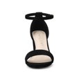 thumbnail image 6 of BLISSFUL STEP Women's Shoes Printed Chunky Heels Open Toe Ankle Strap Sandals Black 6, 6 of 8