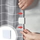 thumbnail image 1 of Clips de Cortina de Ducha | Clips de salpicaduras autoadhesivos | Abrazadera de plástico a prueba de viento | Diámetro grande de 1.9" | Blanco | Soportes para cortinas de baño Secure No-Drill |, 1 of 6