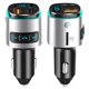 thumbnail image 2 of Transmisor Fm Bluetooth V5.0 para coche, Qc3.0 y adaptador Bluetooth inalámbrico con retroiluminación LED, reproductor de música/Kit de coche con llamadas manos libres, 2 of 5