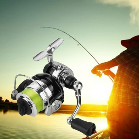 Fishing Reel Light Weight Powerful Suitable for Freshwater Saltwater Gear Ratio 4.3:1 - Black