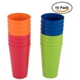 thumbnail image 1 of Plastic Tumbler For Kids,16-Piece|Round Glass Multicolor|Microwave Safe Reusable BPA Free, 1 of 1