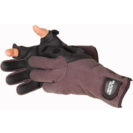 Hybrid Fleece Glove - Glacier Glove - Fleece Split-Finger Gloves, Gray
