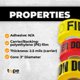 thumbnail image 7 of WOD Tape Flagging Tape 3 in. x 1000 ft. Yellow Caution Tape, 7 of 7