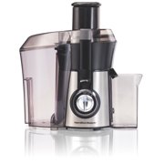 Hamilton Beach Easy Clean Juicer Machine for Fruits and Vegetables with Easy Sweep Cleaning Tool & Extra Large Chute, Extractor de Jugos, Black & Stainless
