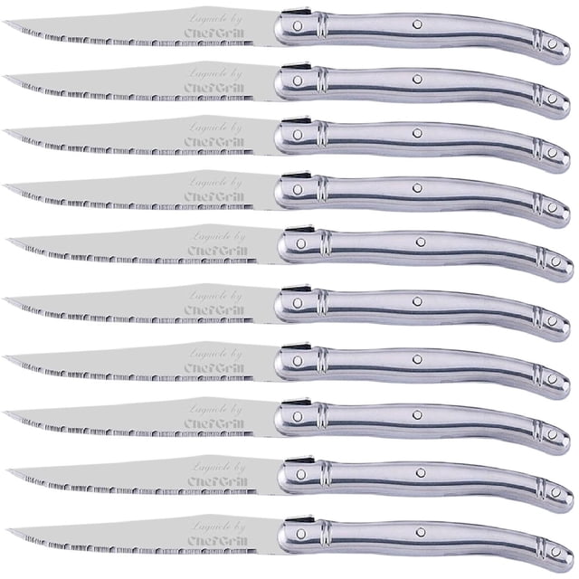 Cuchillo de acero Inoxidable VentDepot LaguioleSilver 10 pzas 23 cm Plata