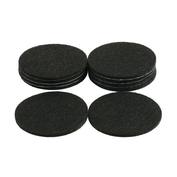 Protector de superficies autoadhesivo para muebles, almohadillas de fieltro, mats negros de 50 mm, 10 piezas
