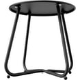 thumbnail image 5 of ACCVER Outdoor Side Table, 18-inch Small Round Side Snack Table with Adjustable Feet, Anti-Rust Metal End Accent Table for Patio Porch Balcony, Black, 5 of 6