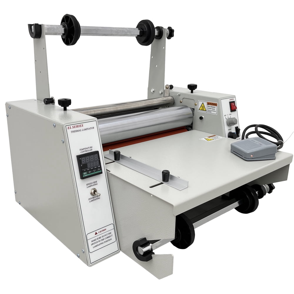 Thermal Roll Laminator Machine 14in Hot Cold Lamination Machine Steel Roller Thermal Laminator