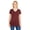 BLACK CHERRY, variant on Threadfast Apparel Ladies' Cross Dye Short-Sleeve V-Neck T-Shirt - 215B