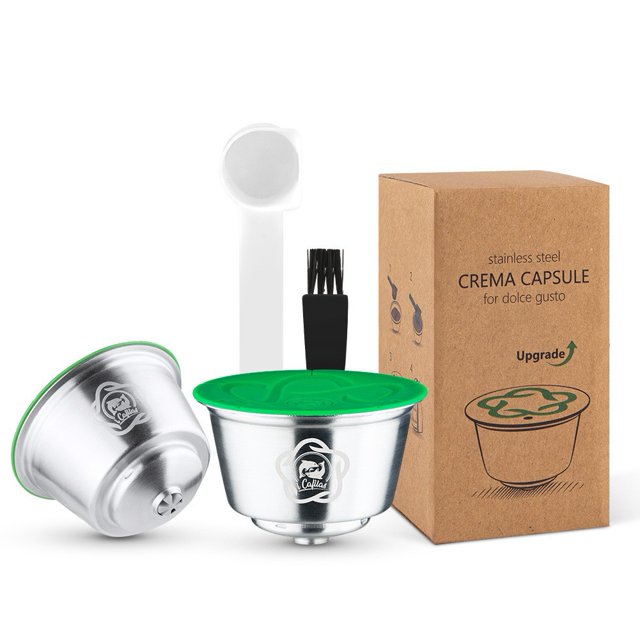 Yeacher Compatible with Dojo Coffee Machine Reusable Grease Stainless Steel Dojo Kesi Coffee Capsule Shell