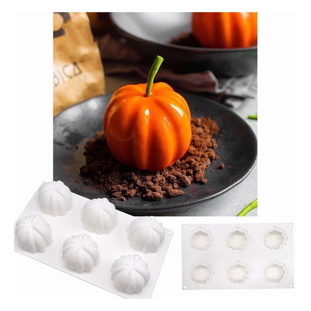 BlancoMolde Silicon 6 Calabazas Halloween - Repostería Jabón Velas esquí esquí Gafas de esquí