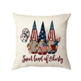 thumbnail image 2 of Funda de almohada del Día de la Independencia | Diseño de letras de la bandera estadounidense | Estuche de cojín de lino patriótico de EE. UU. para sofá de oficina | Cuidado fácil | Decoración del, 2 of 6