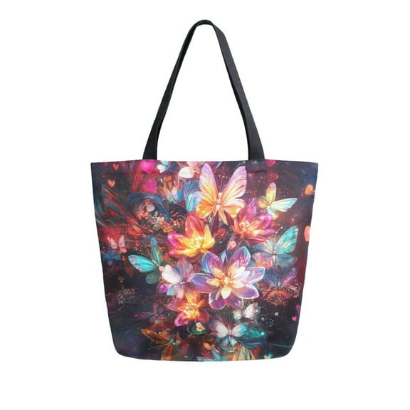 DIXRUYEE Tote Bag Women Weekender Travel Bag Shoulder Handbag Charmed Blossoms Printed