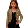 thumbnail image 2 of LYHao Girls Elegant Short Satin Jacket With Print Formal Party Wear Dressy Cardigan Outerwear Girls Jacket Coat,Sizes 13-14 Years, 2 of 7