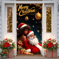 thumbnail image 5 of Holiday Decoration Merry Christmas Festive Banner Santa Design Gift Present for Christmas Party Winter Celebration Seasonal Event, 5 of 9