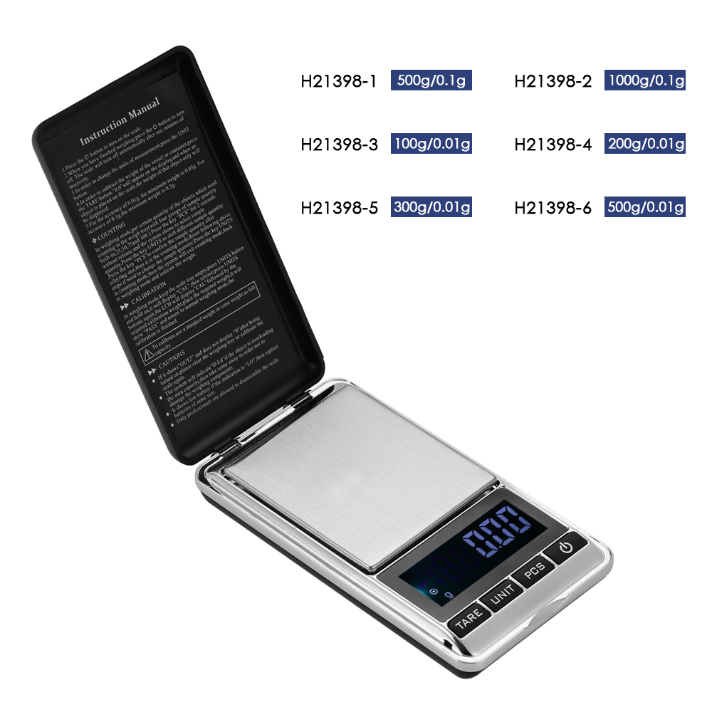300g/0.01g High Pocket Scale Accurate Kitchen Scale Jewelry Scale Mini