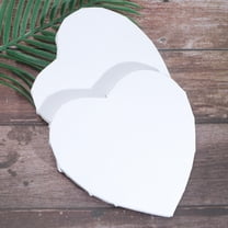 Homoyoyo 2pcs Heart Mini Canvas for Art Creation in White Cotton for Adult Users