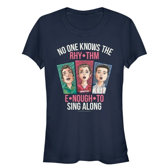 Junior's Crazy Ex-Girlfriend No One Knows the Rhythm  Graphic Tee Navy Blue Medium