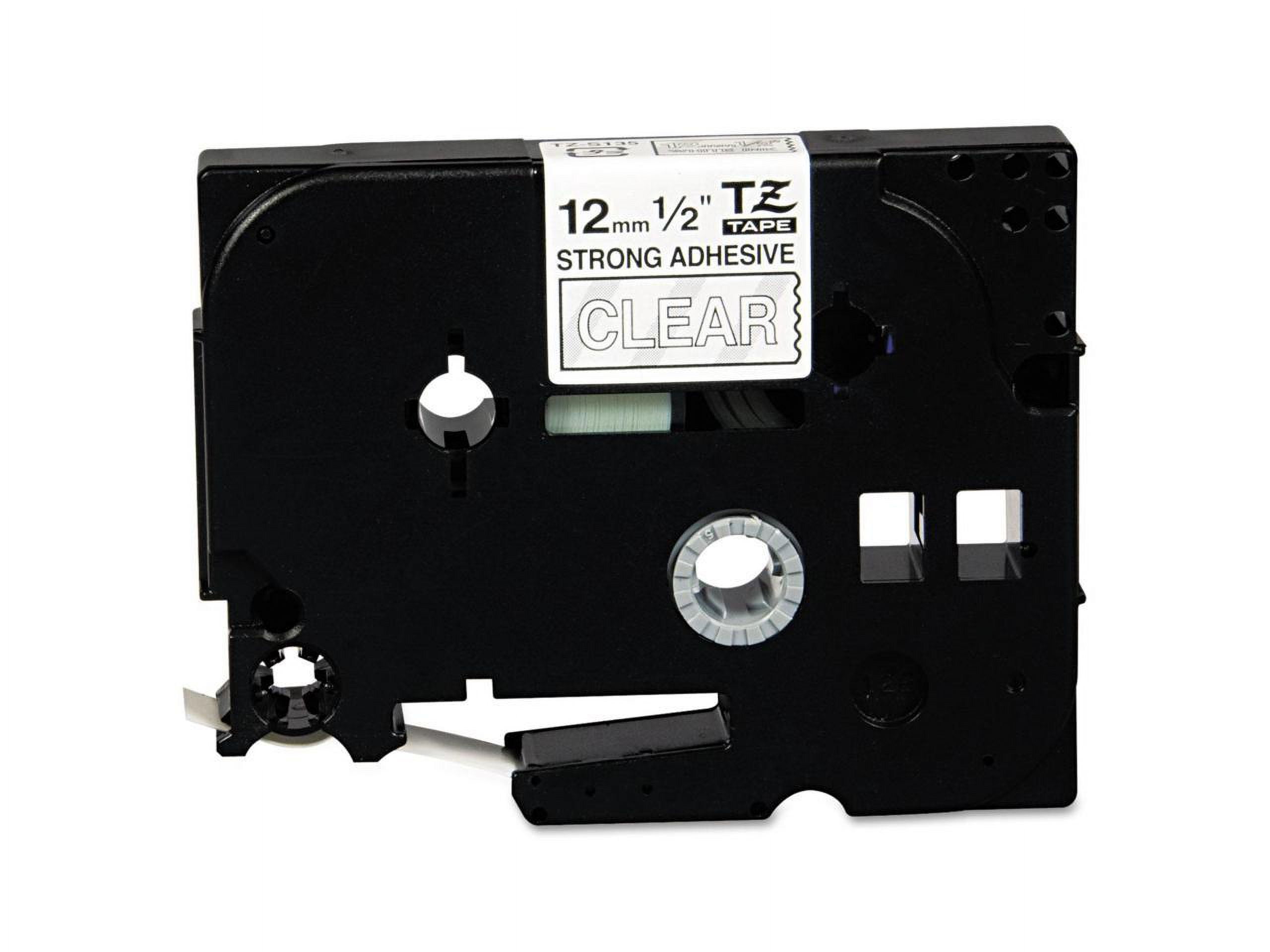 Brother Genuine P-touch TZE-S135 Tape, 1/4" (0.23") Wide Extra-Strength Adhesive Laminated Label Maker Tape, Black on White, 0.23 in. x 26.2 ft. (6mm x 8M), TZE-S211