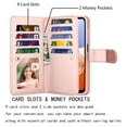 thumbnail image 3 of Case for Samsung Galaxy A15 A14 A03S A12 A13 A23 A53 A54 5G Wallet Case,Takfox [RFID Blocking] 9 Card Holder Stand [Shockproof TPU Interior Case] PU Leather Magnetic Protective Flip Cover [Rose Gold], 3 of 8