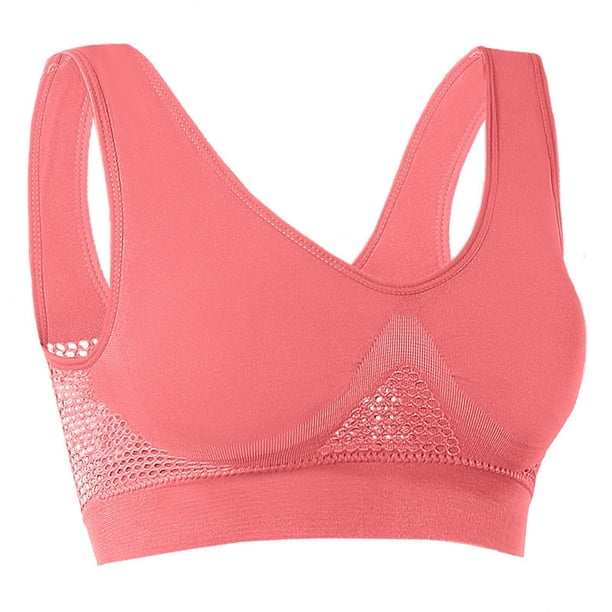 Plus Size Sports Bras para Mujeres Soporte Alto sin Costuras Push-Up Running Yoga Bra, Cinturones Plus Size de Mujeres Correa de Hombro Amplia
