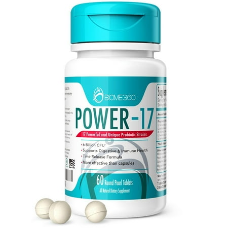 BIOME360, Power-17, Strains,Gut Health - 60 Pearl Tablets