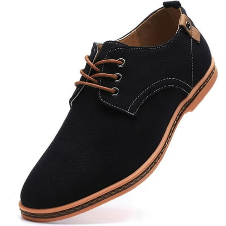

Men s Casual Canvas Oxfords Walking Shoes Sneakers Lace Up Dress Shoes
