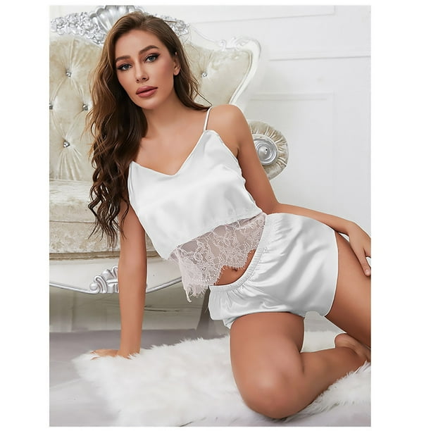 Pijamas satin y encaje hotsell