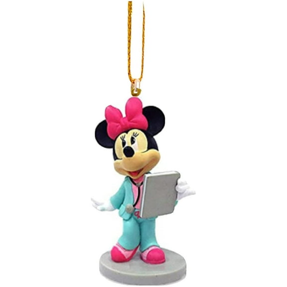 Minnie Mouse Nurse 3” PVC Ornament Figurine Figure Holiday Charm Disney