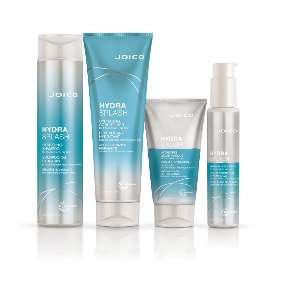 Joico HydraSplash Shampoo, Conditioner, Gelee Masque & Replenishing LeaveIn Set