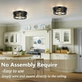 thumbnail image 5 of Nordic Hygge 2-Light Flush Mount Ceiling Light Fixtures, 2-Pack, 5 of 8