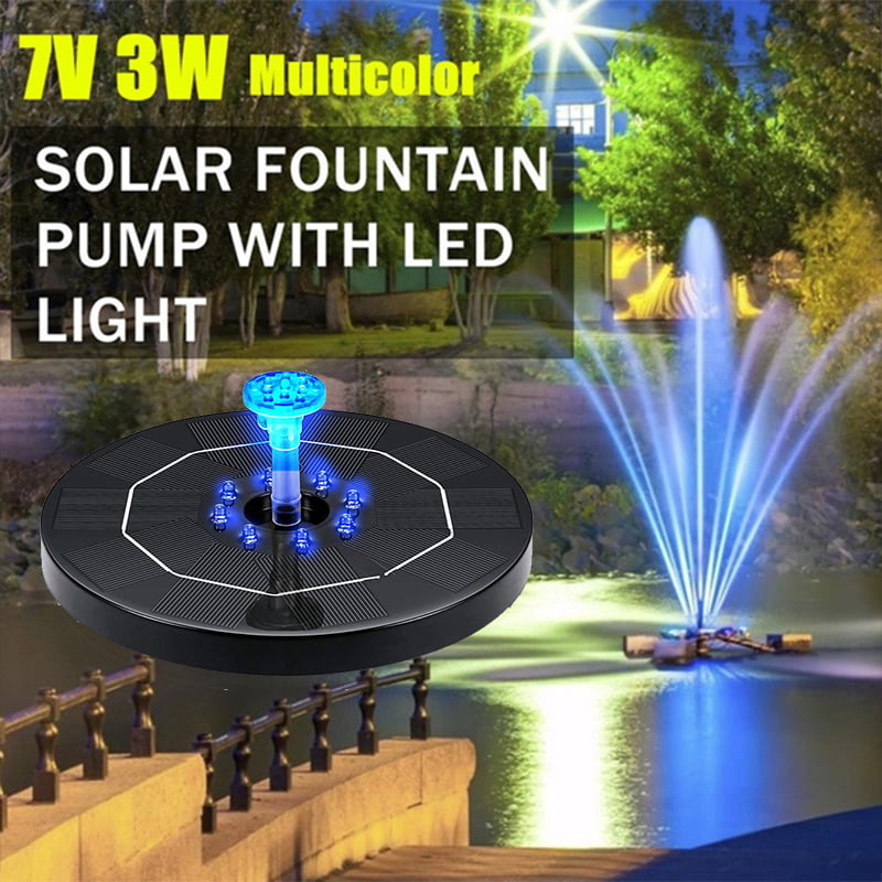 Details about   LED Solar Power Floating Bird Bath Fountain Water Pump Outdoor Garden Pond Pool 