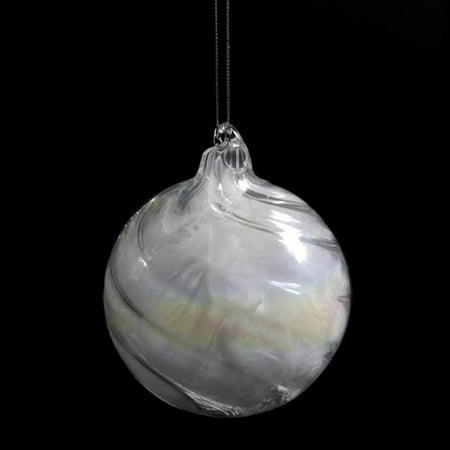 3 25 quot clear white feather filled swirled texture glass 3 25 quot clear white feather filled swirled texture glass