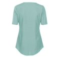 thumbnail image 5 of DailyTrove Women's Half-Zip Short Sleeve Blouse - Casual Loose Top, Versatile for Work & Daily, 5 of 5